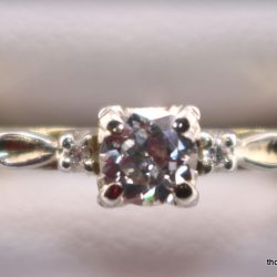 14-18k yellow & white gold 3 diamond ring