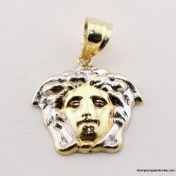 10k yellow & white gold Versace pendant