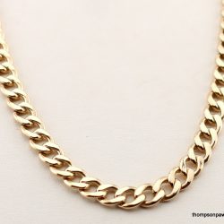 9k yellow gold 22" curb chain