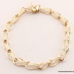 14k yellow gold 8" bracelet