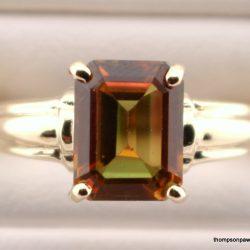 10k yellow gold topaz ring