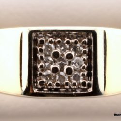10-14k yellow & white gold 9 diamond ring