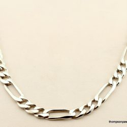 Silver 22" Figaro chain