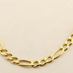 10k yellow gold 24" figaro chain