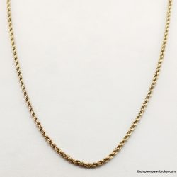 14k yellow gold 20" solid rope chain
